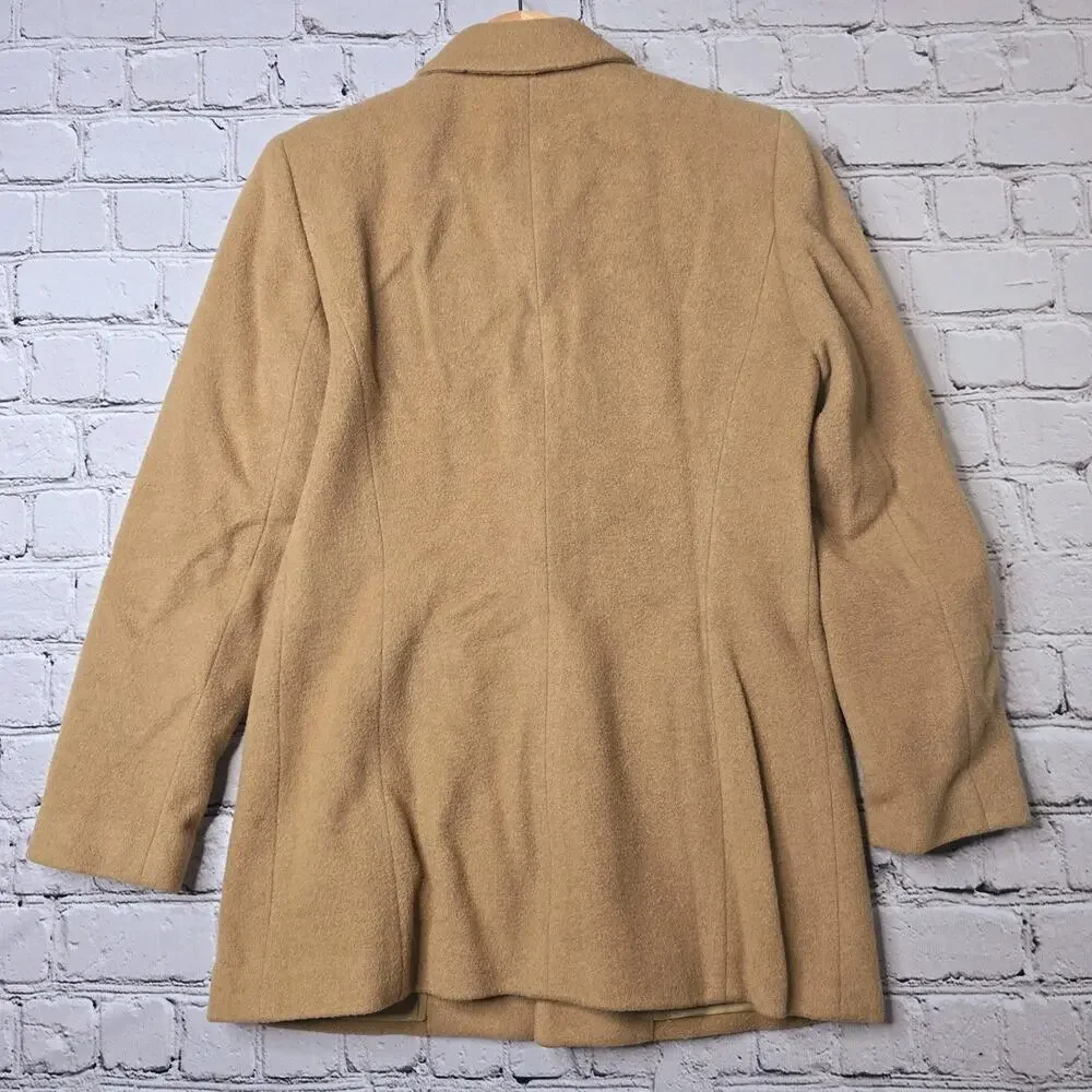 Vintage Harve Bernard Wool Blend Tan Single‎ Button Blazer Coat Jacket Size Med?